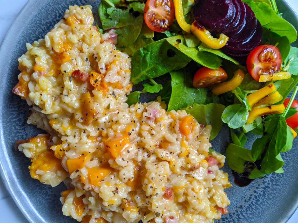 butternut squash and pancetta risotto
