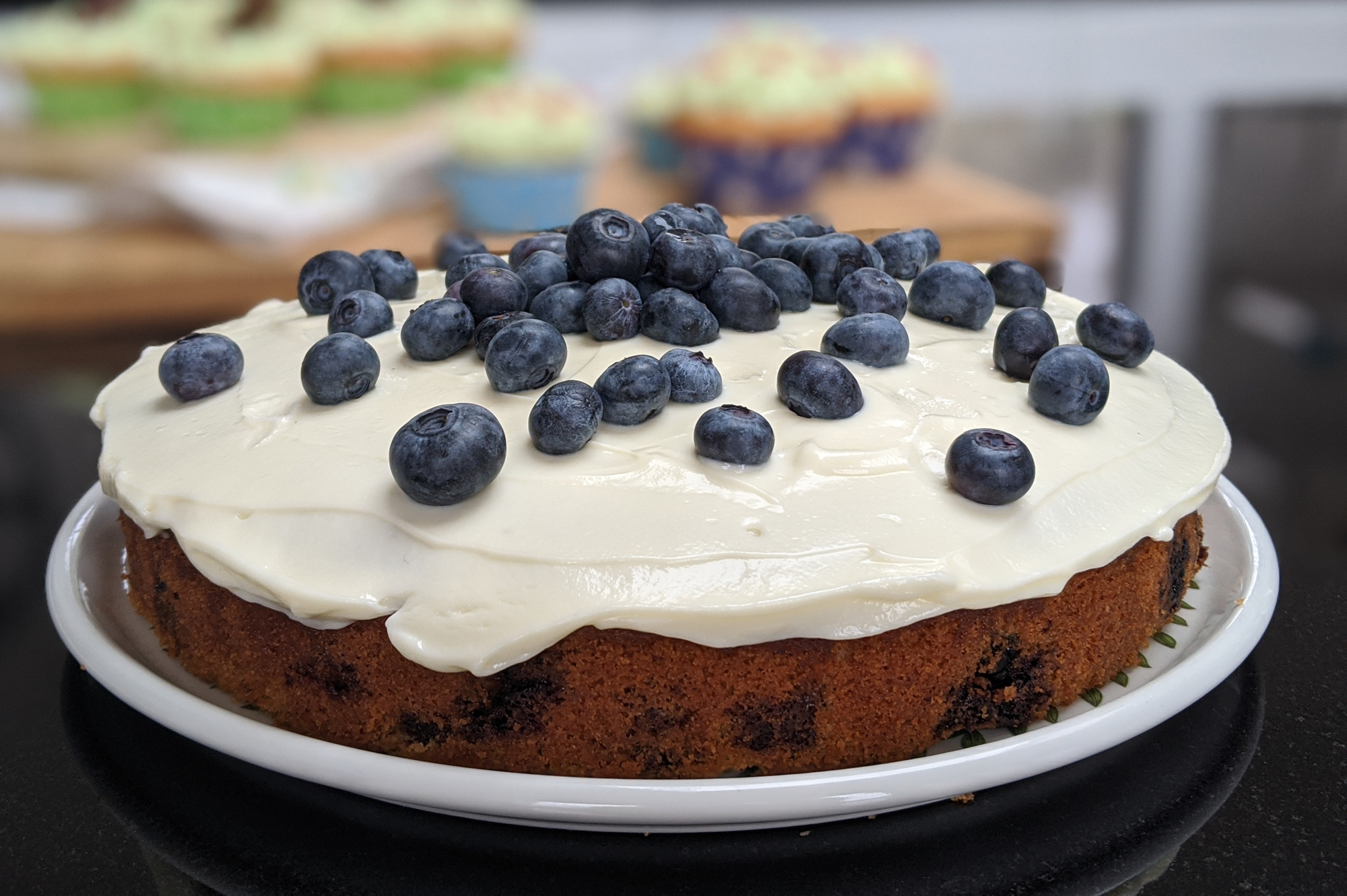 Blueberry Cake With Cream Cheese Frosting My Gluten Free Guide ...
