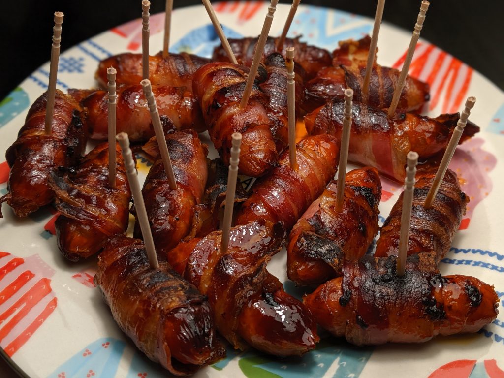 gluten free party food chorizo pigs in blankets