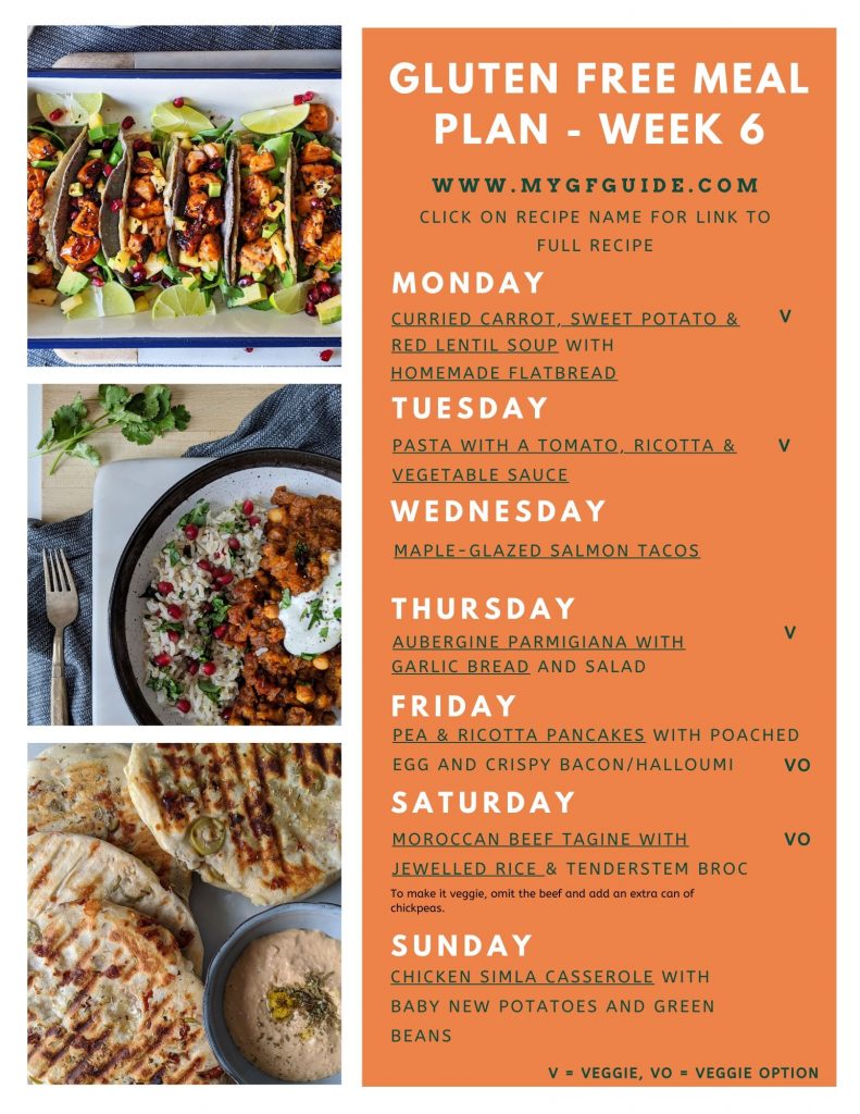Gluten Free Meal Plans - 8 Weeks of Recipes! - My Gluten Free Guide