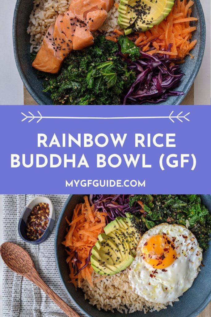 gluten free rainbow rice buddha bowl pinterest