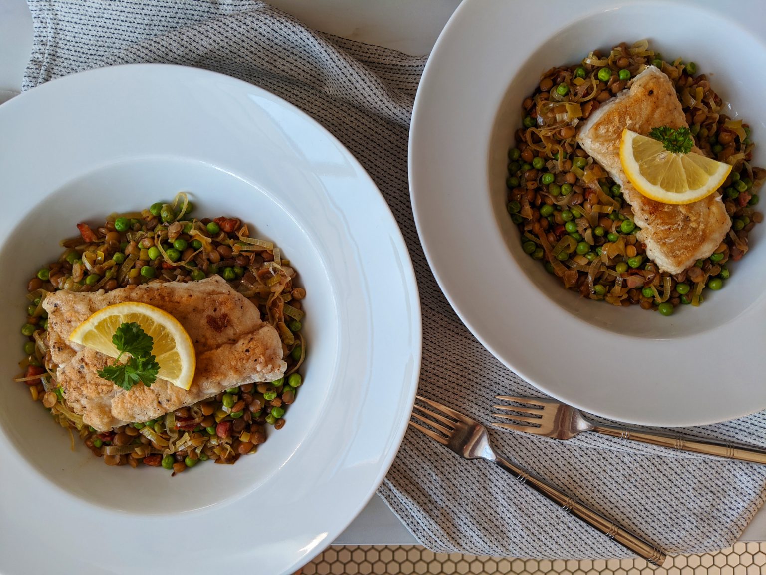 Cod with Braised Peas, Lentils and Pancetta My Gluten Free Guide