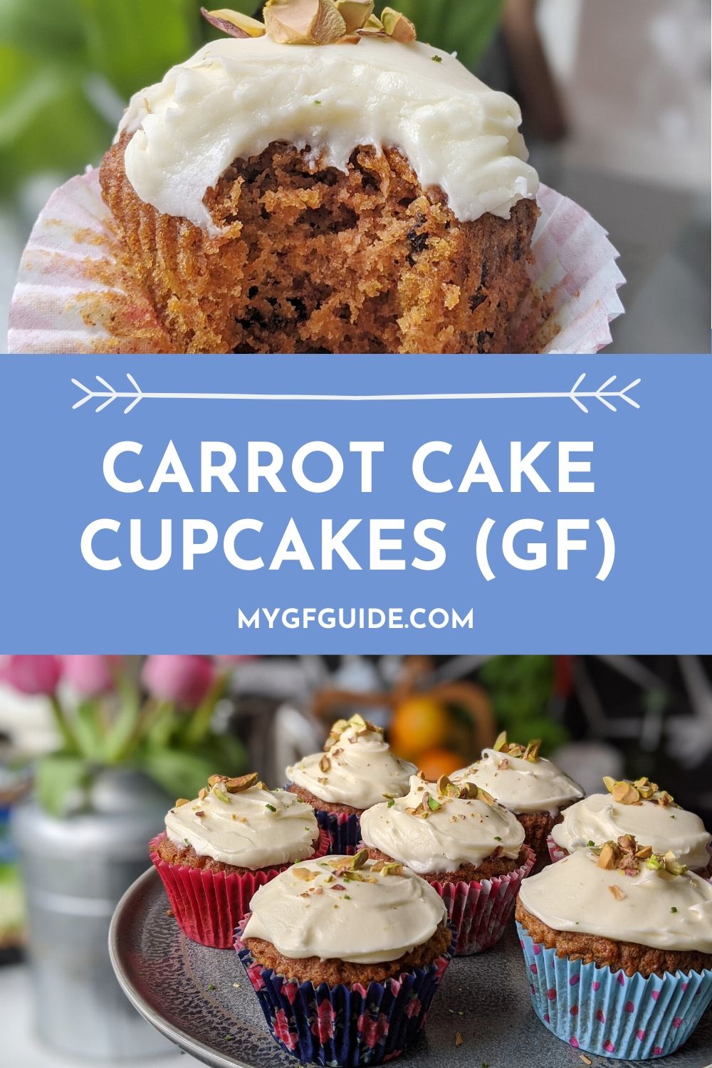 Carrot Cake Cupcakes with Cream Cheese Frosting - Gluten Free Recipe