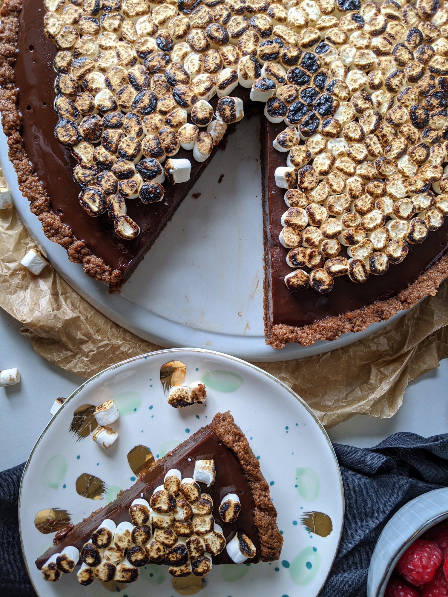 Toasted Marshmallow & Chocolate Tart (GF) My Gluten Free Guide