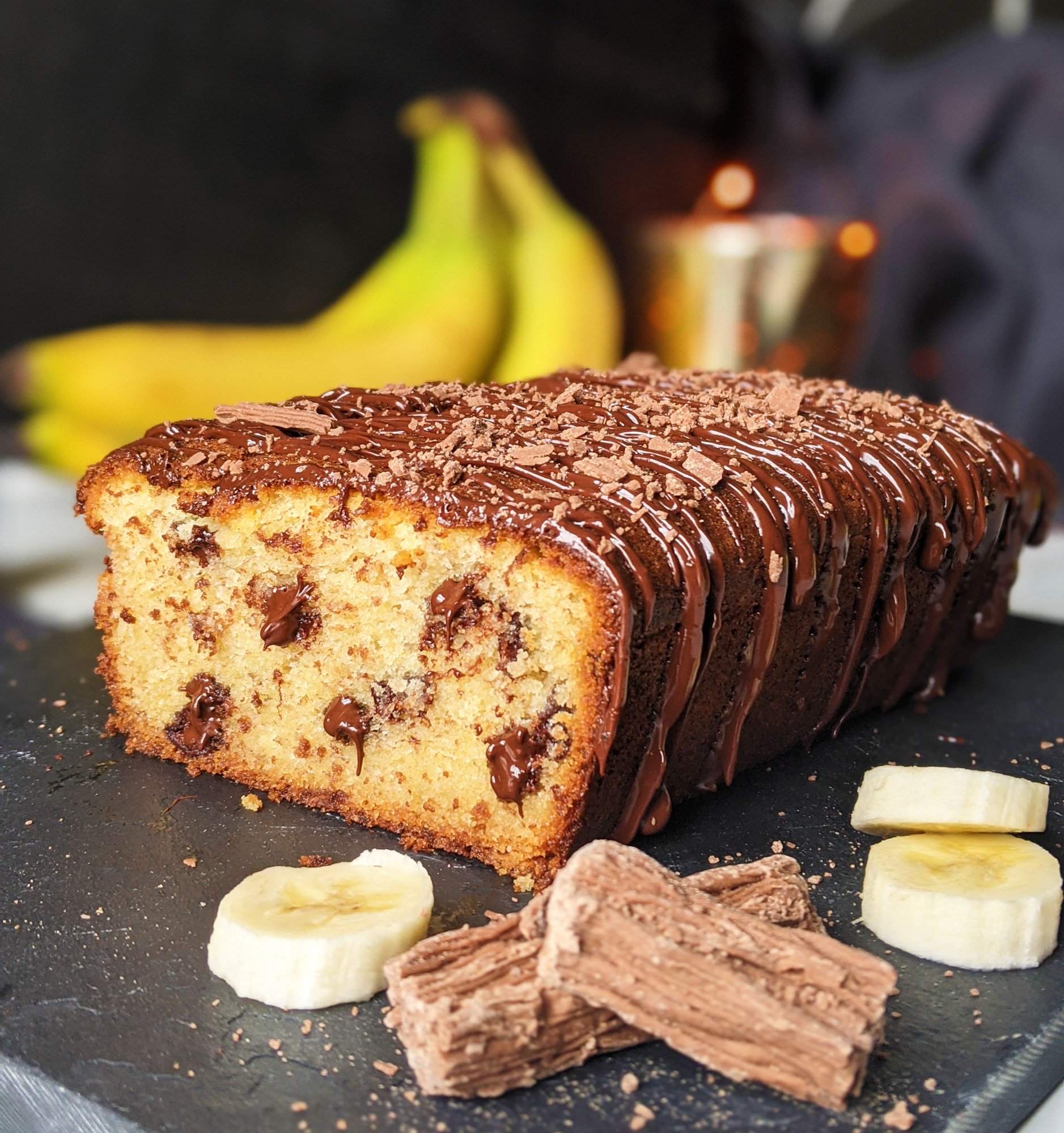 Bananen-Schokoladen-Laib-Kuchen (GF)