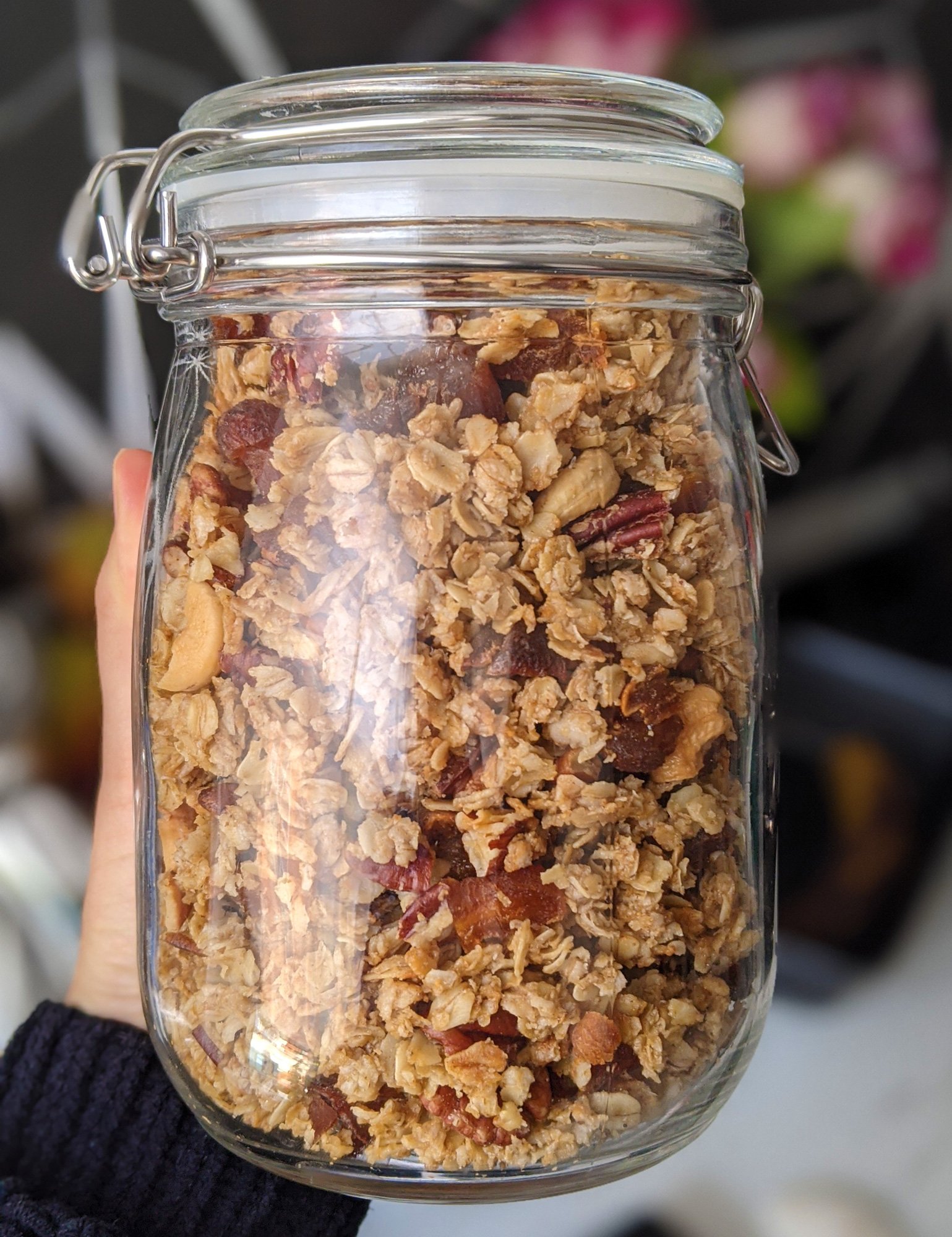 Ahorn-, Pekannuss- und Aprikosenmüsli (GF)