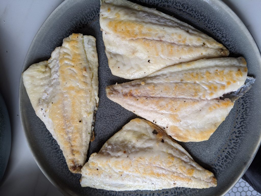 pan fried sea bass fillets