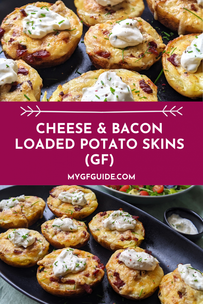 loaded potato skins pinterest cheese and bacon
