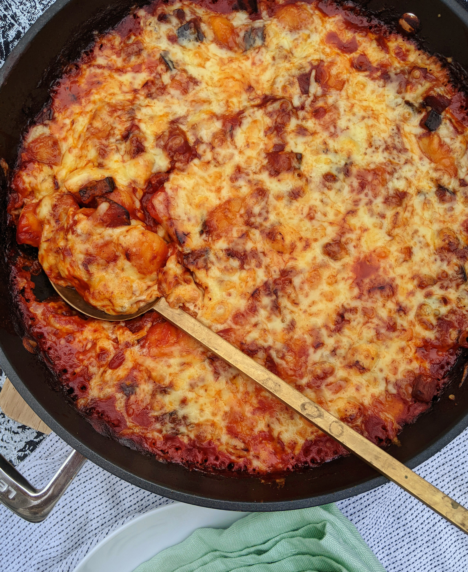 Gluten Free Baked Gnocchi with Chorizo & Aubergine Recipe