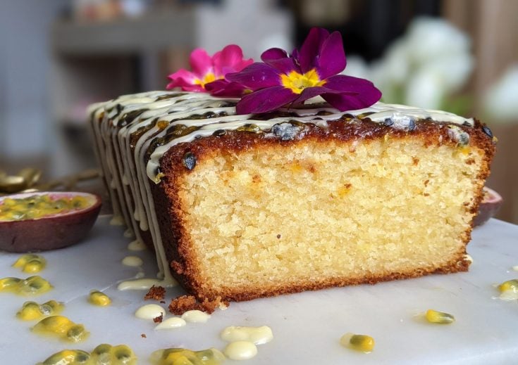 Gluten Free Passion Fruit Loaf Cake