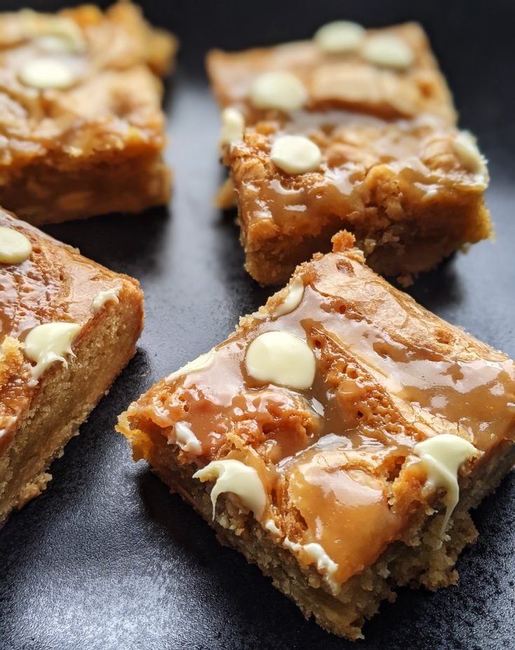 White Chocolate & Salted Caramel Blondies (GF)