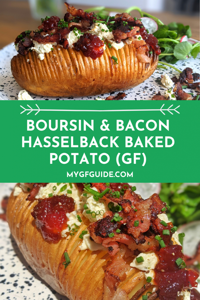 boursin and bacon hasselback baked potato pinterest