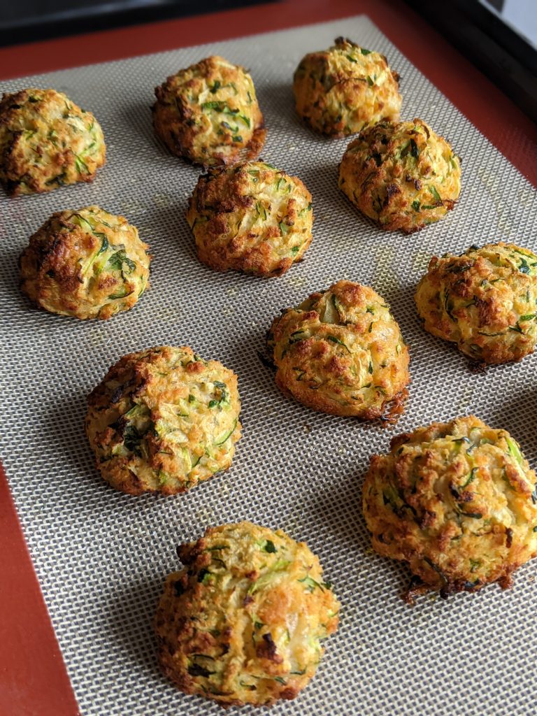 gluten free cheddar and courgette balls