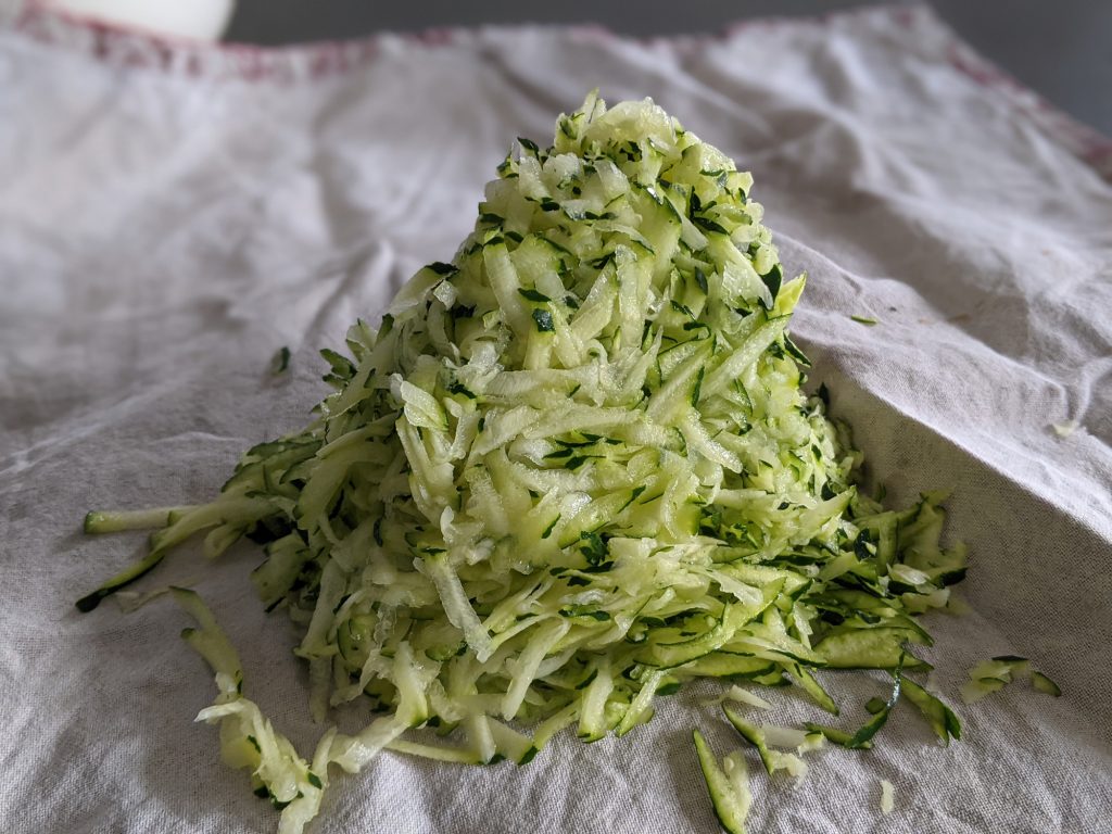 grated courgette
