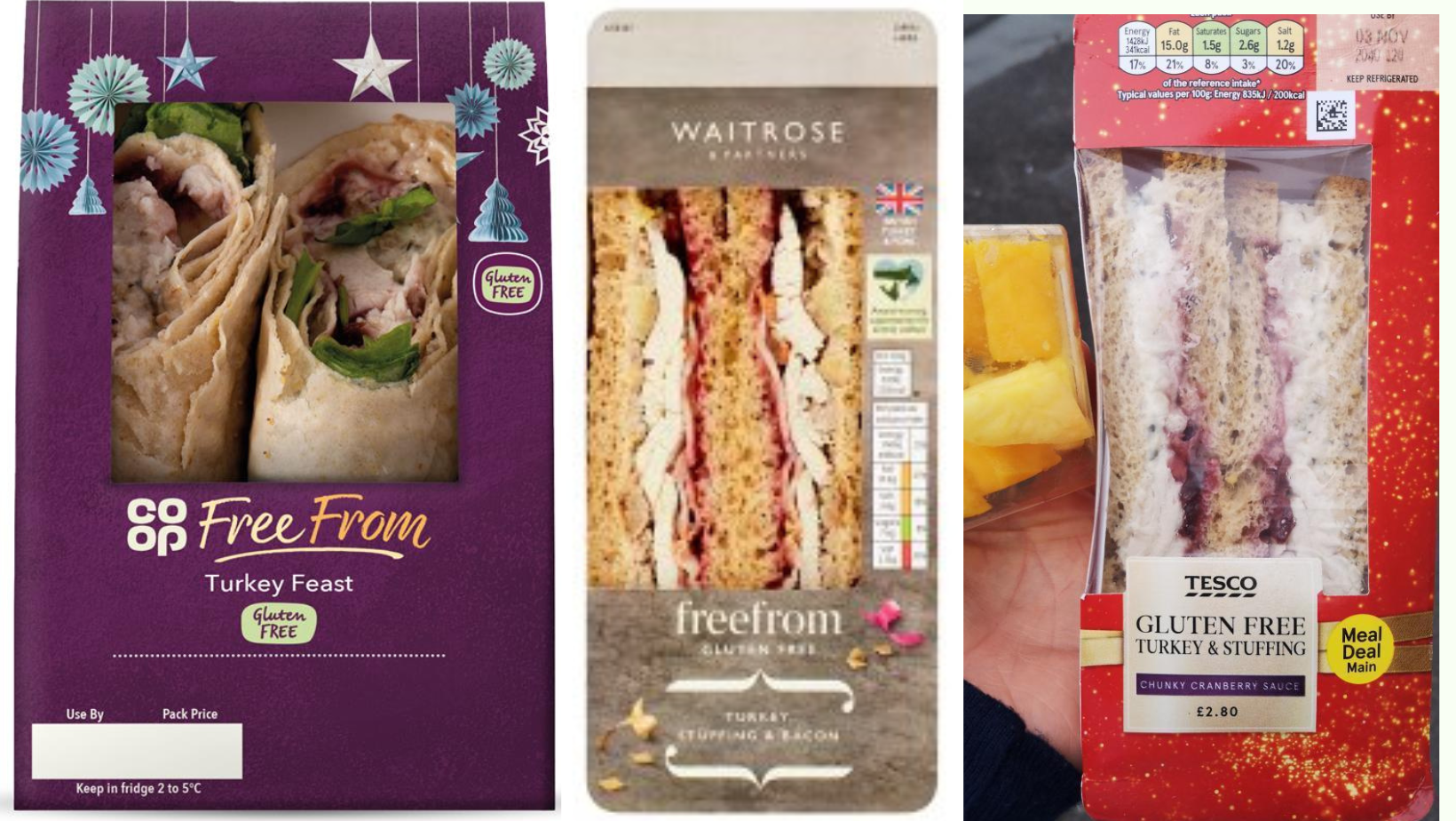 Gluten Free Christmas Sandwiches Round Up 2021