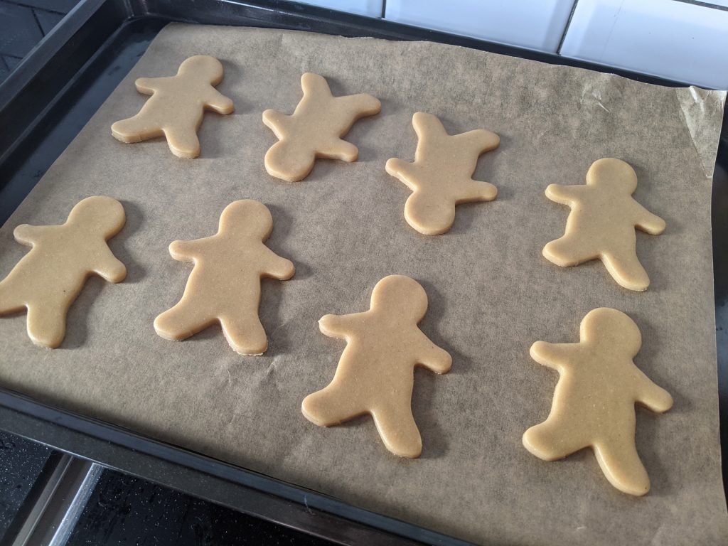 gingerbread men ready to bake