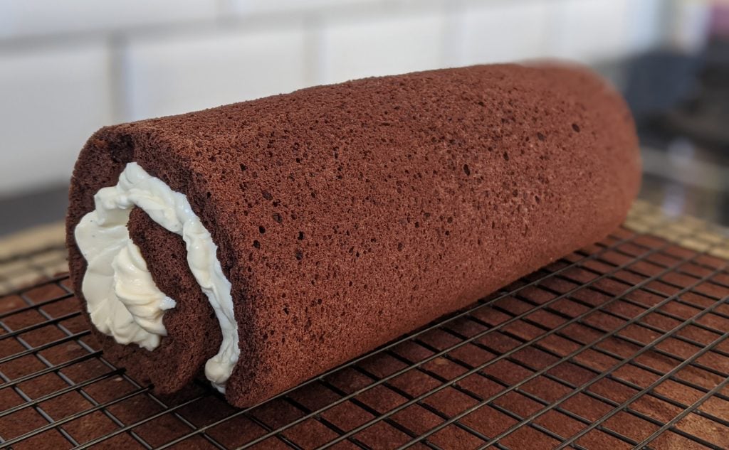 naked chocolate swiss roll