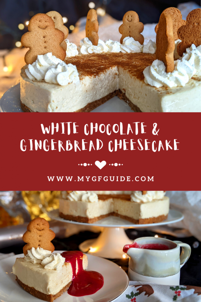 White Chocolate & Gingerbread Cheesecake with Raspberry Coulis pinterest