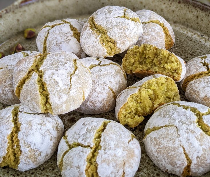 Soft Pistachio Amaretti Biscuits (GF, DF)