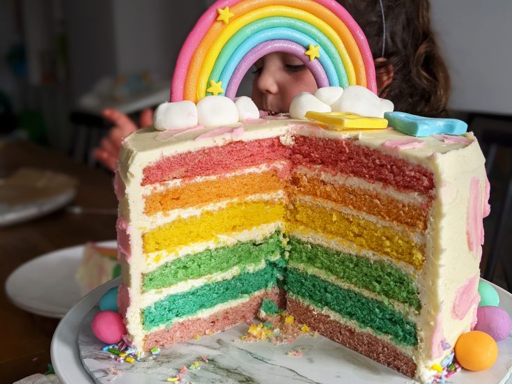 Gluten Free Rainbow Cake