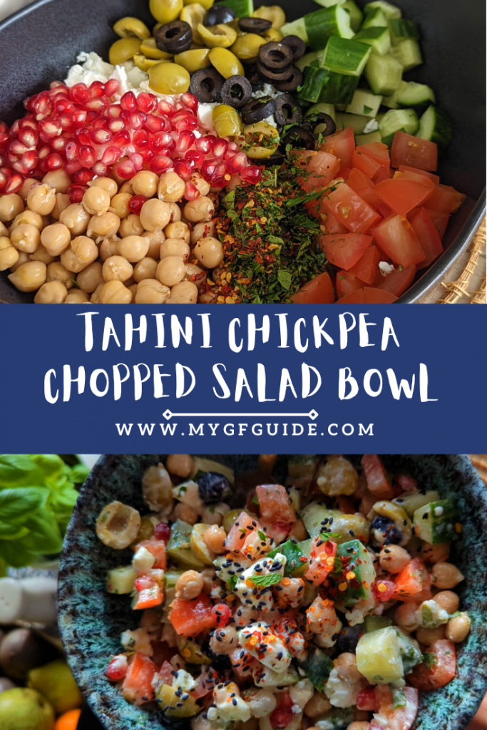 Feta & Chickpea Chopped Salad with Tahini Dressing (GF)