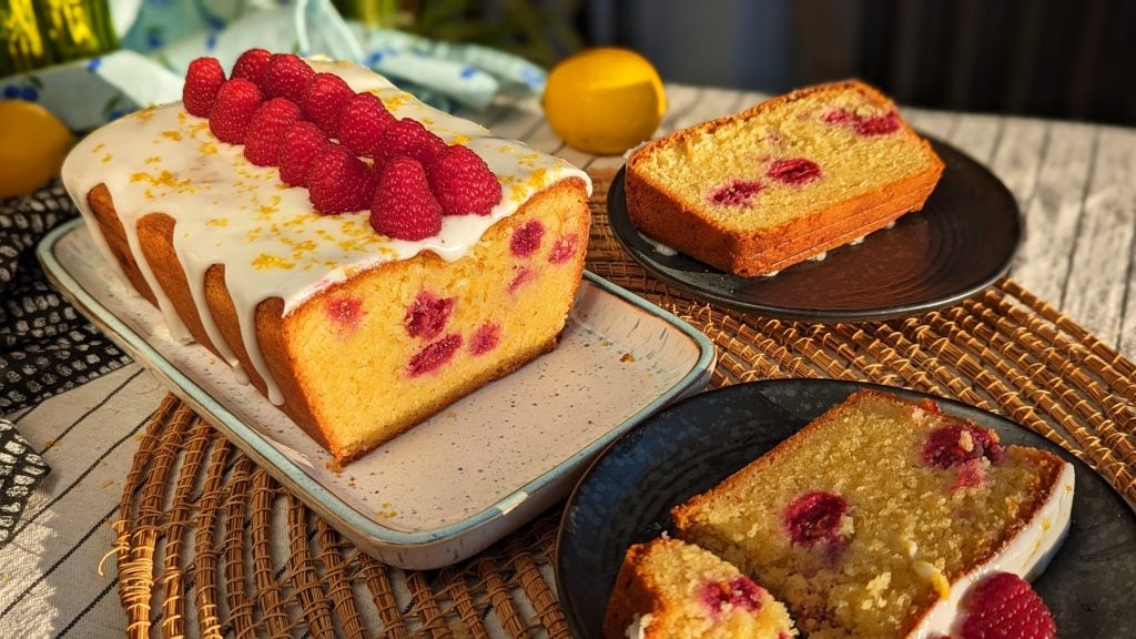 Gluten Free Lemon & Raspberry Loaf Cake recipe