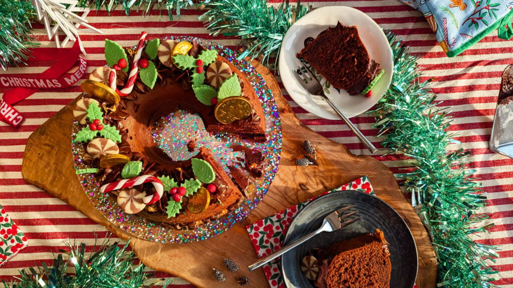 sliced gluten free wreath bundt cake