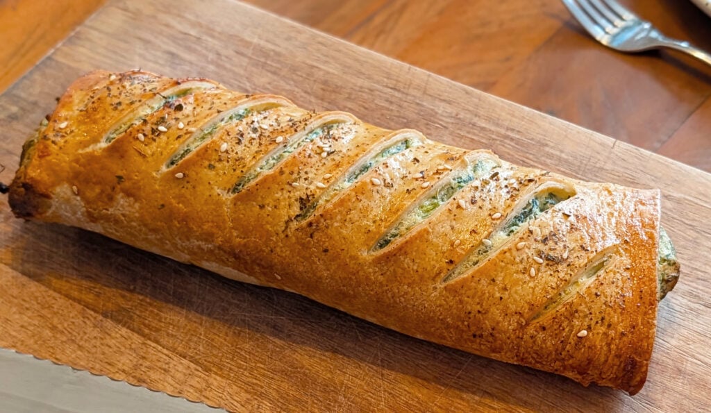 gluten free spinach & ricotta wellington