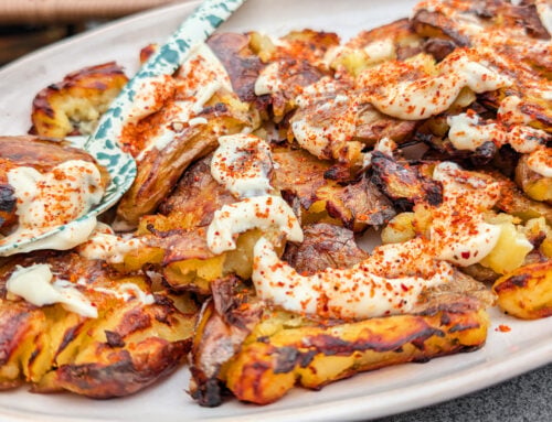 Crispy Smashed Potatoes with Tajin & Aioli